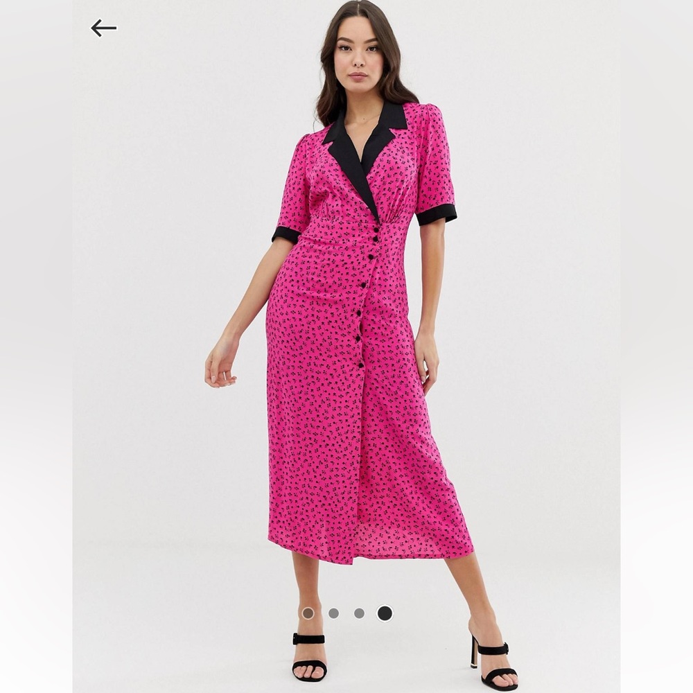 NWT ASOS EDITION collared wrap midi dress